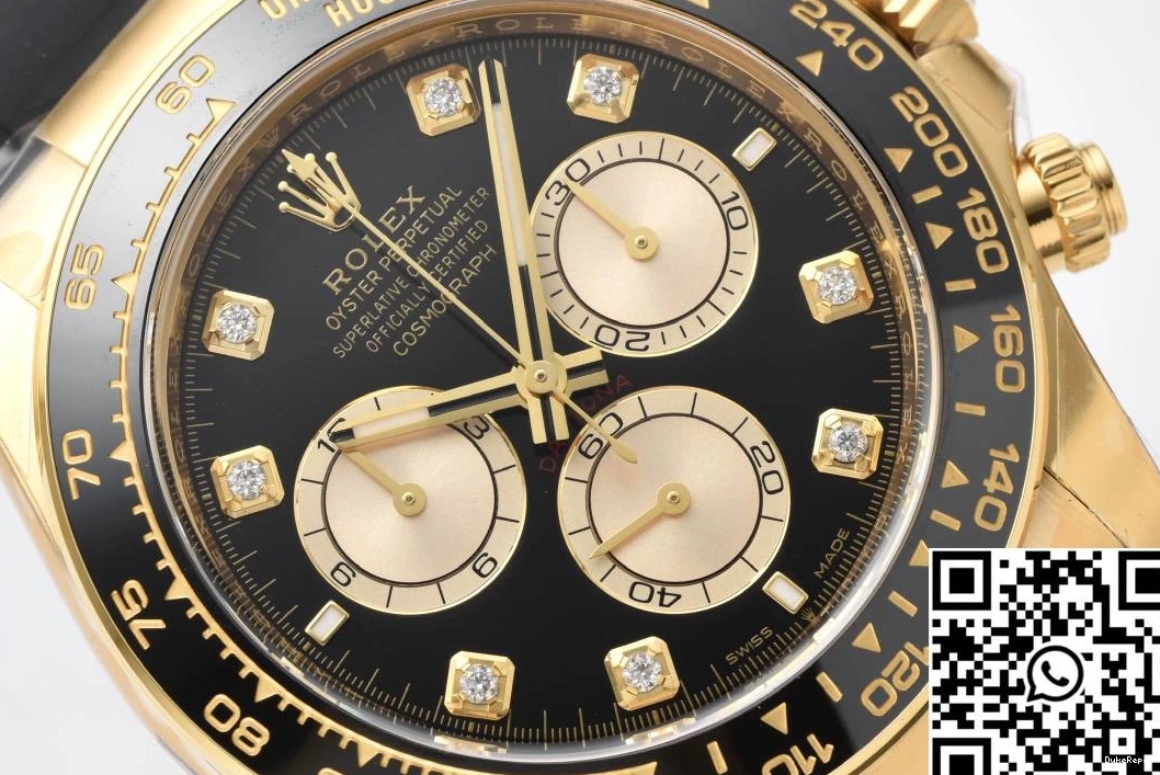 Daytona Black Hourmarker Factory Clean M126518 Rolex Bezel Diamond Cosmograph 1202